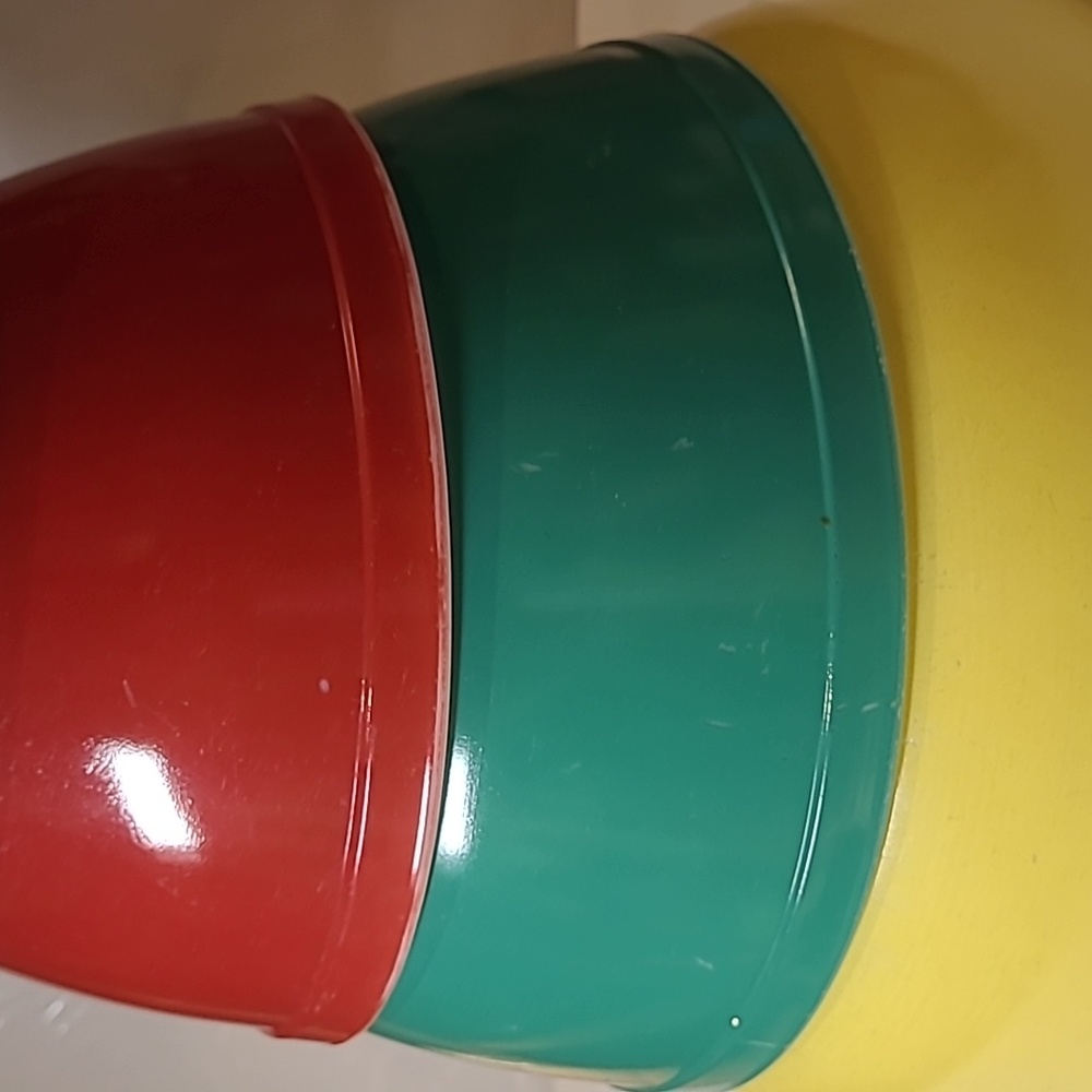 Vintage Pyrex primary color nesting mixing bowl 401.402.403.404 - Picture 4 of 8